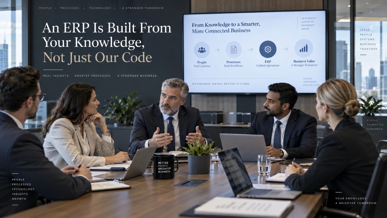 An ERP Is Built From Your Knowledge, Not Just Our Code - Prixgen Executive Advisory
